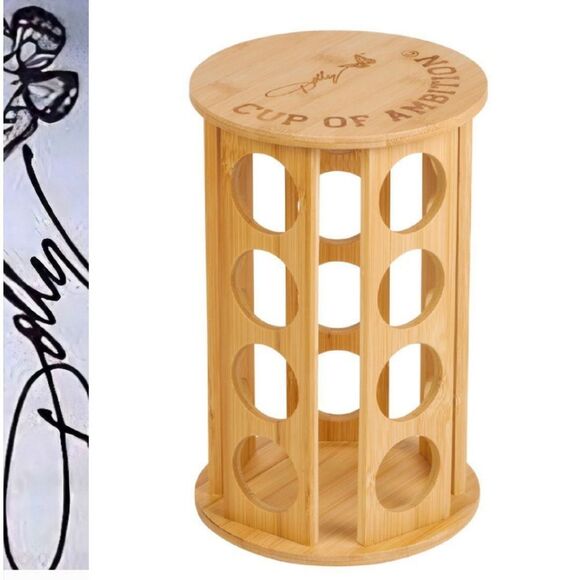 Dolly Parton Bamboo Coffee Pod Holder - Picture 1 of 8